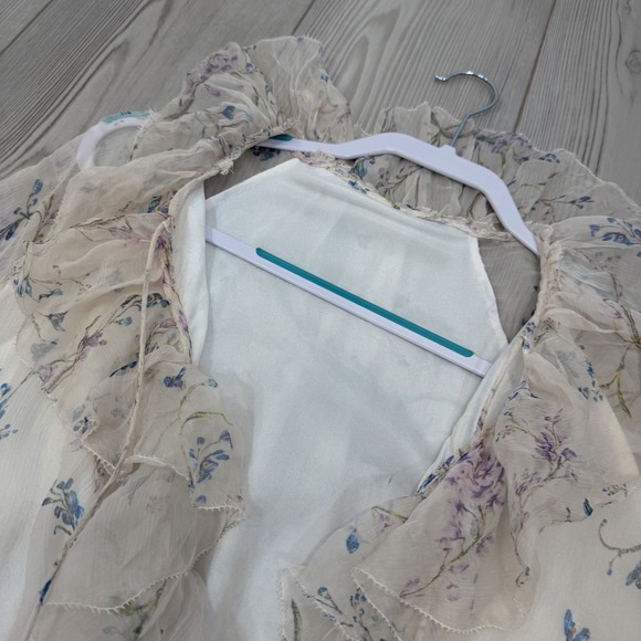 ZIMMERMANN Paradiso Ruffled Floral-print Silk Romper In Cream Floral - Picture 8 of 16